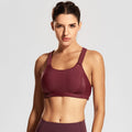 Ultra Max High Performance Padded Wireless Wine Sports Bra-0