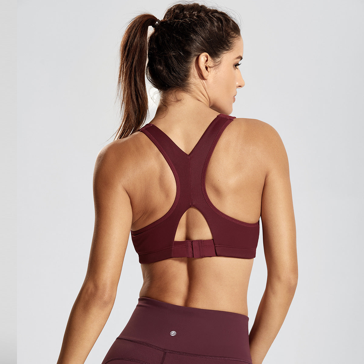 Ultra Max High Performance Padded Wireless Wine Sports Bra-2