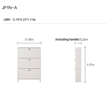 Ultra-Slim Entryway Flip Shoe Cabinet-3