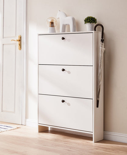 Ultra-Slim Entryway Flip Shoe Cabinet-4