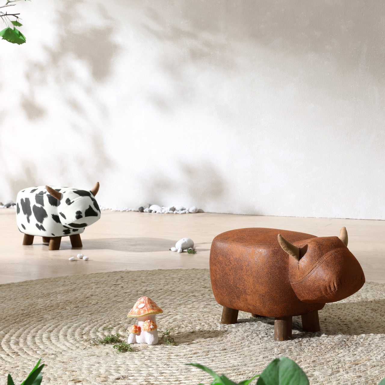 Undefeatable Bull Kids Brown Stool-2