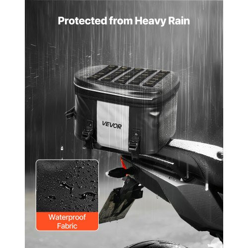 Motorcykel Baksätesväska, 28 L Motorcykel Baksätesväska med Vattentätt Tyg, Utomhussport Motorcykel Bagageförvaring Bagageväska med Fickor och Justerbart Spänne, Universal Passform Bakre Räcken, Svart |  EU