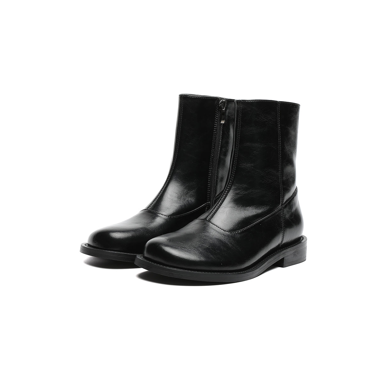 Versatile Flat Fleece-Lined Martin Mid-Calf Boots-1