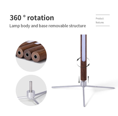 Vertical Solid Wood Floor Lamp-1