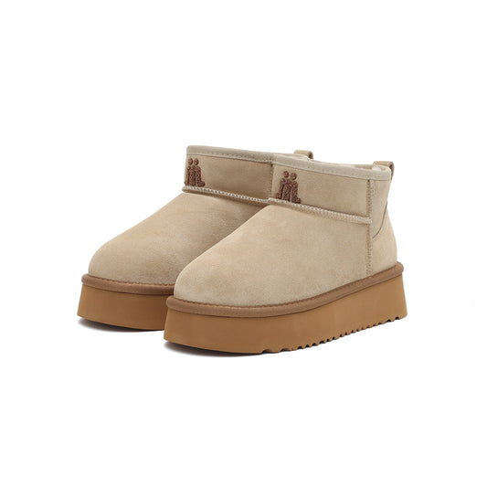 Warm Fleece-Lined Ankle Snow Boots-1