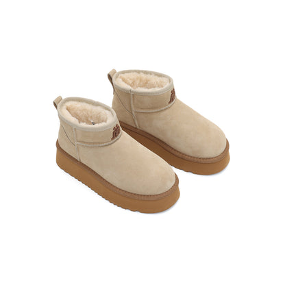 Warm Fleece-Lined Ankle Snow Boots-4