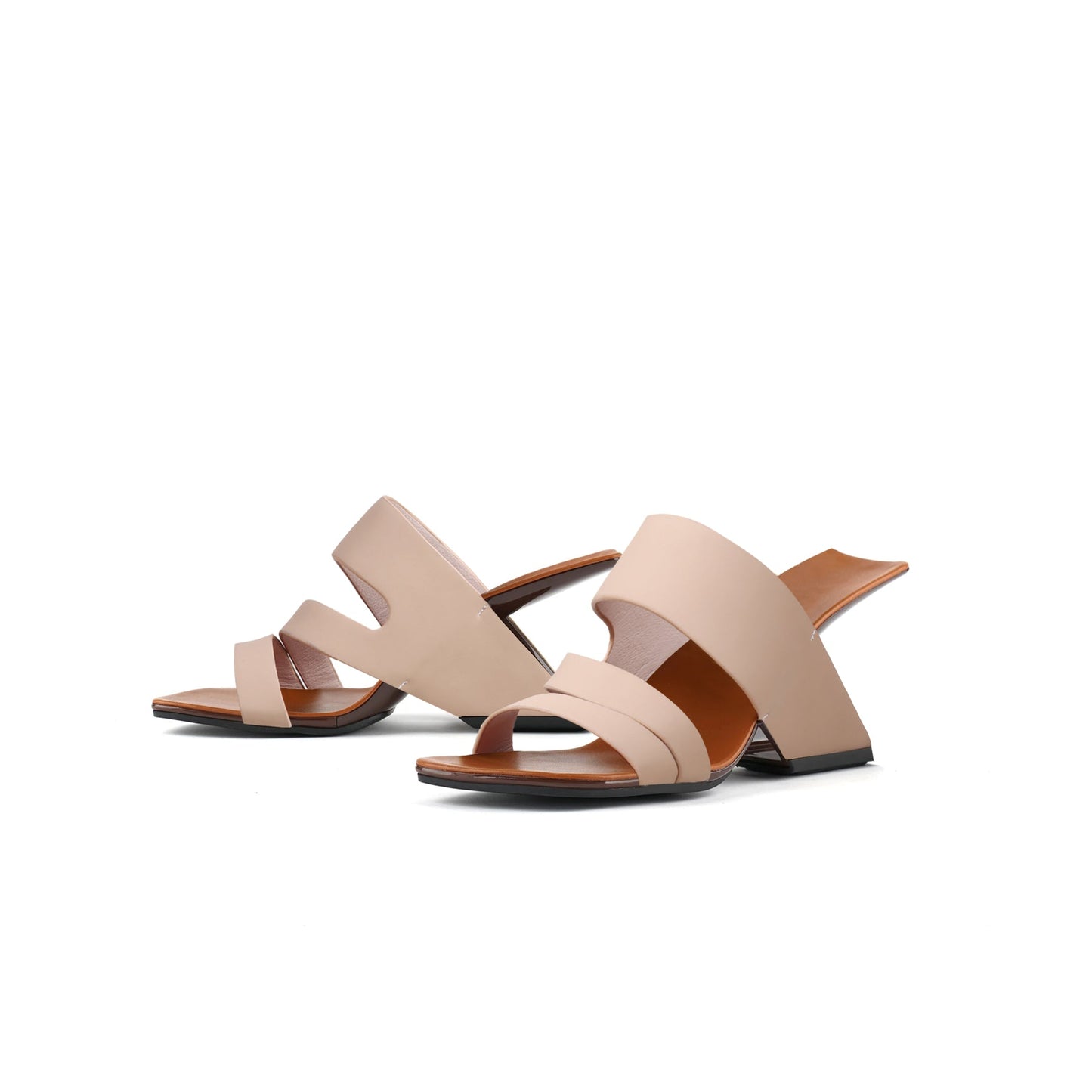 Wave Strap Heel-Less Mules-4