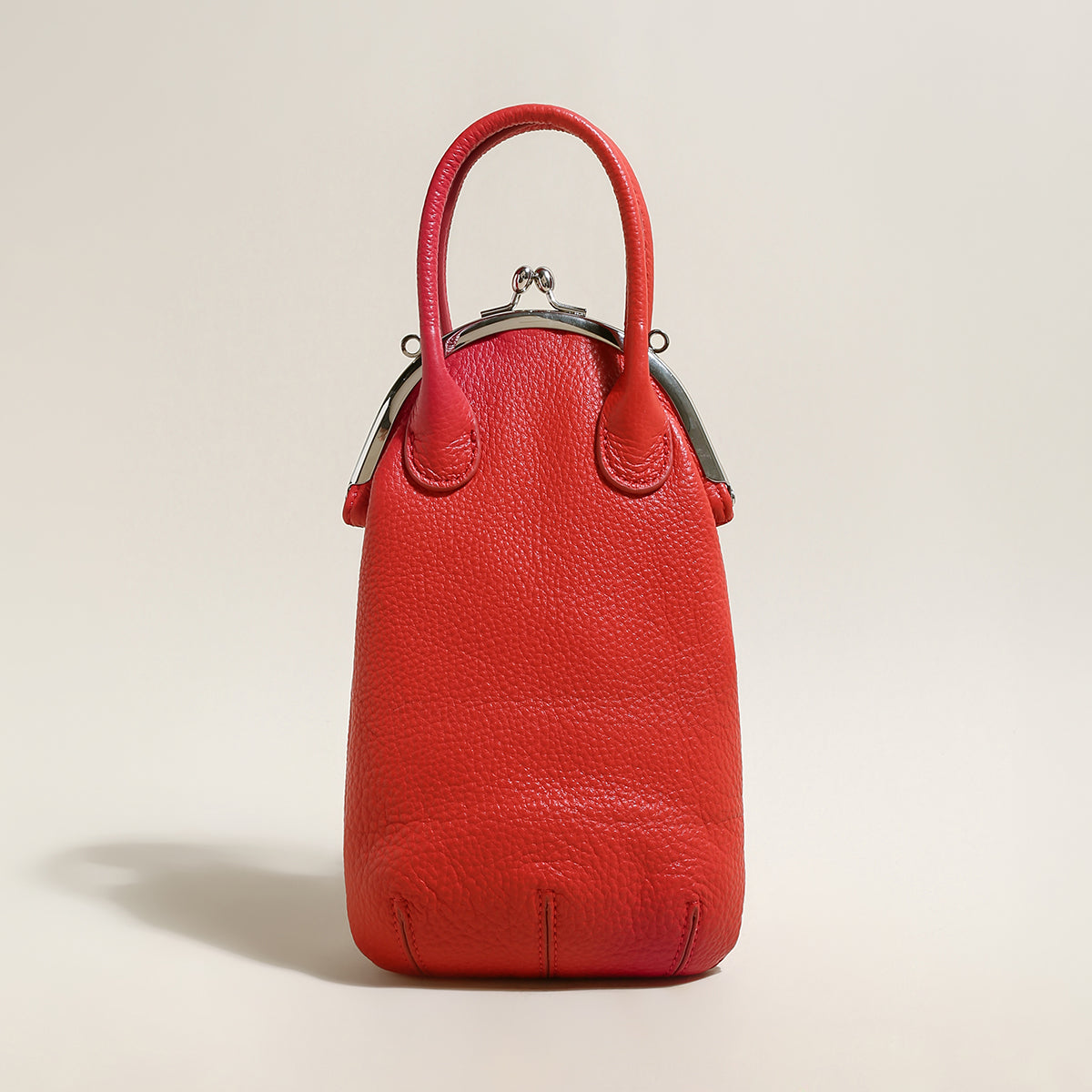 Whimsical Gourd Leather Ball Clasp Top Handle Bag-2