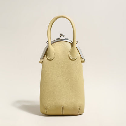 Whimsical Gourd Leather Ball Clasp Top Handle Bag-6