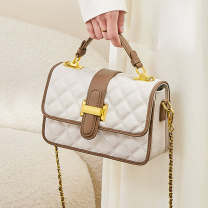 White Grandeur Satchel Bag-4