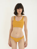 Yellow Two-piece with Low Waist Bikini Bottom-0